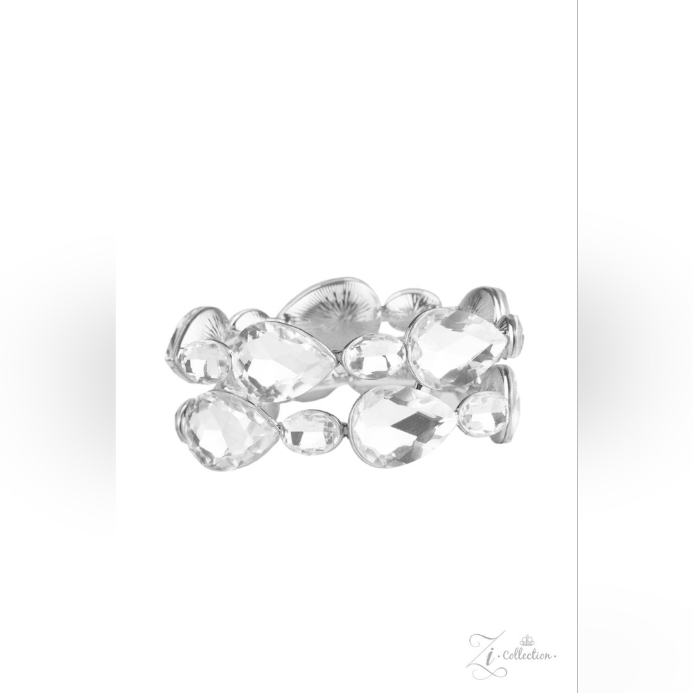 NIB Destined To Dazzle Stunning Stretch Bracelet - White